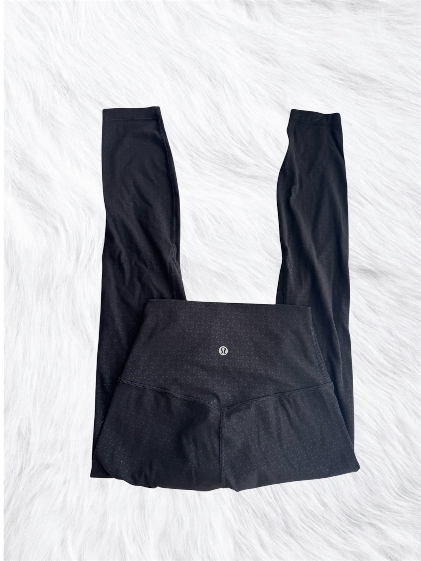 Align 25” Embossed Black High Rise Leggings Size 2