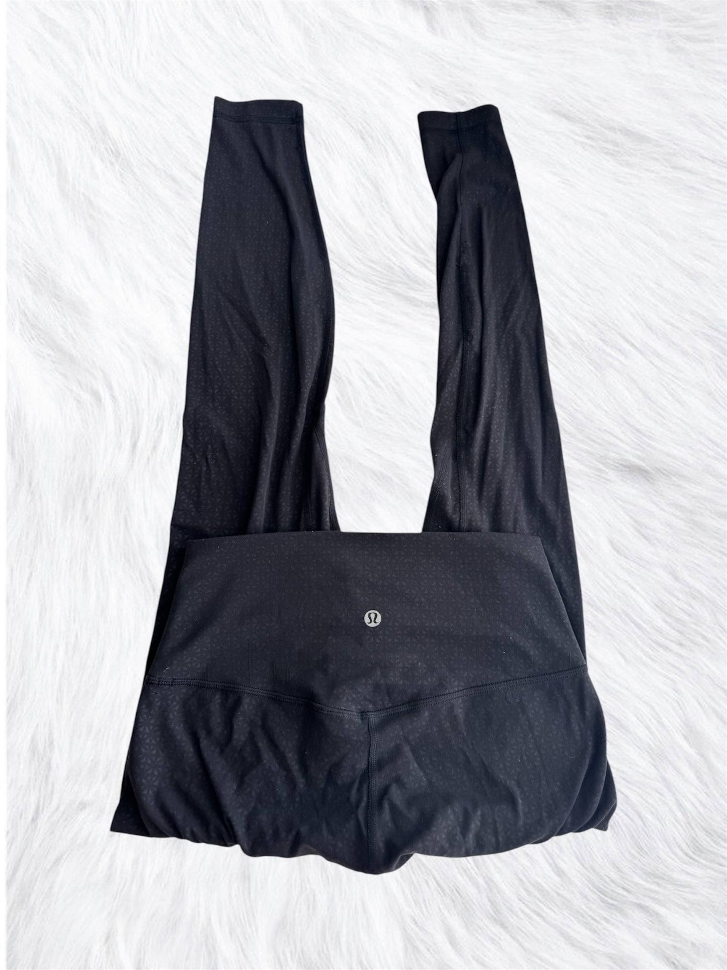 Align 28” embossed black leggings high rise size 6