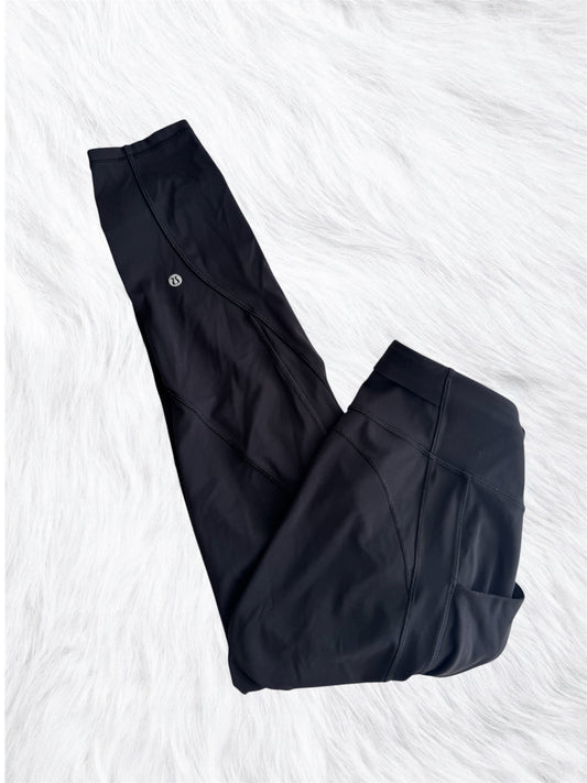 High Rise Black Pockets* Leggings 23” Size 8