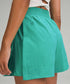 Stretch Woven Relaxed-Fit High-Rise Short 4" Kelly Green Size Medium