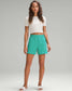 Stretch Woven Relaxed-Fit High-Rise Short 4" Kelly Green Size Medium