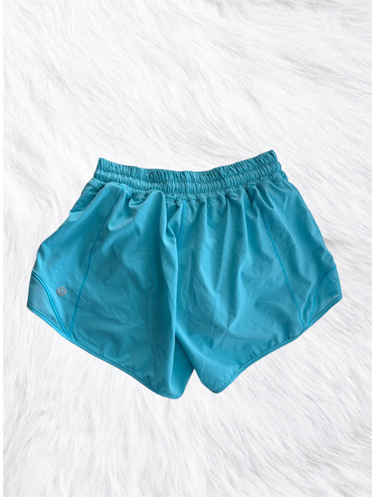 Hotty hot shorts 4” hydra blue size 6