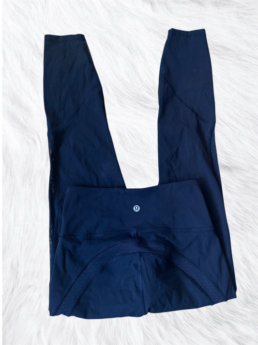 Mesh full length black leggings size 4