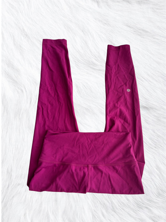 Wunder train high rise leggings 25” magenta size 8
