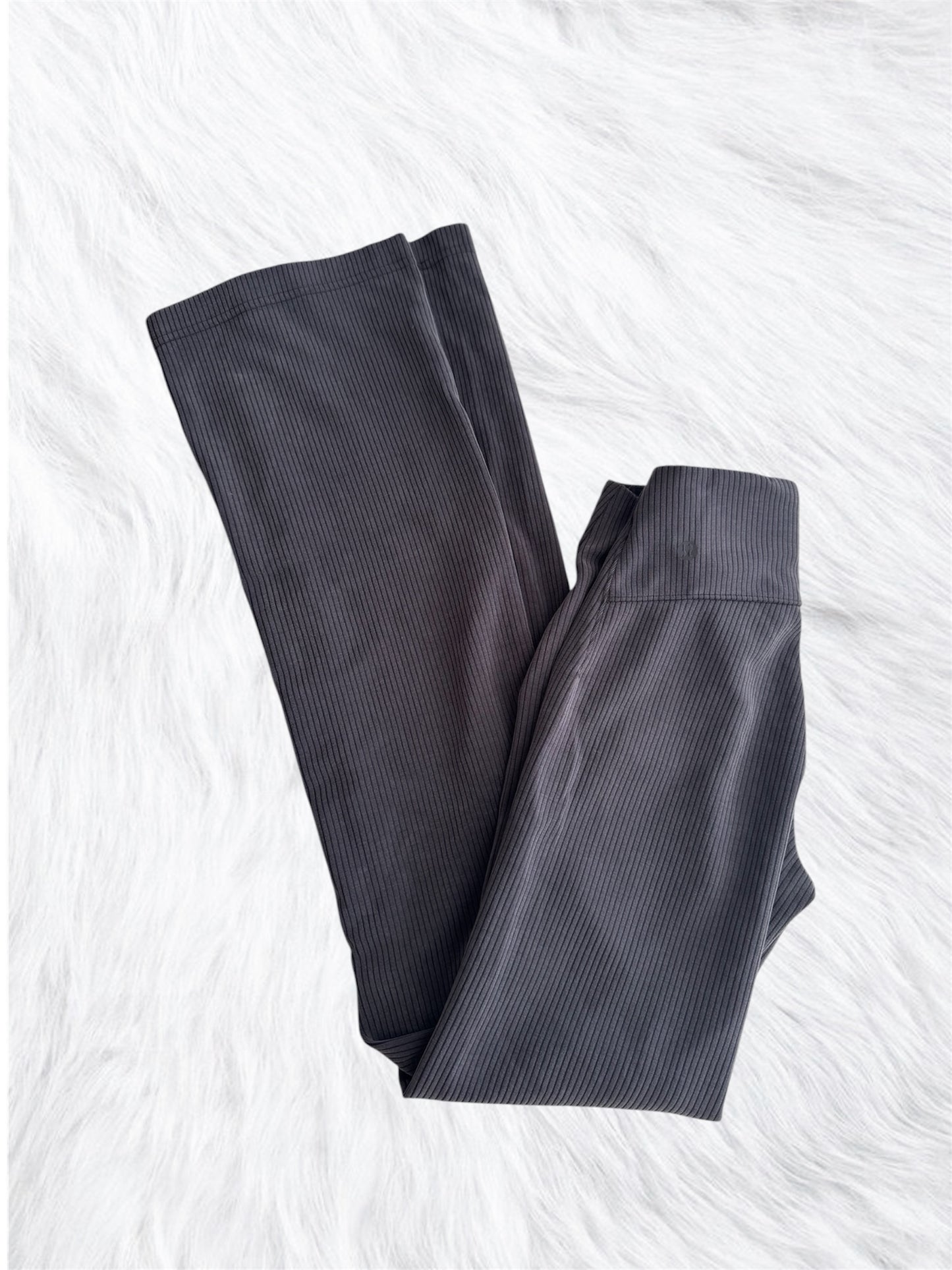 Ribbed softstreme flare black pants size 0